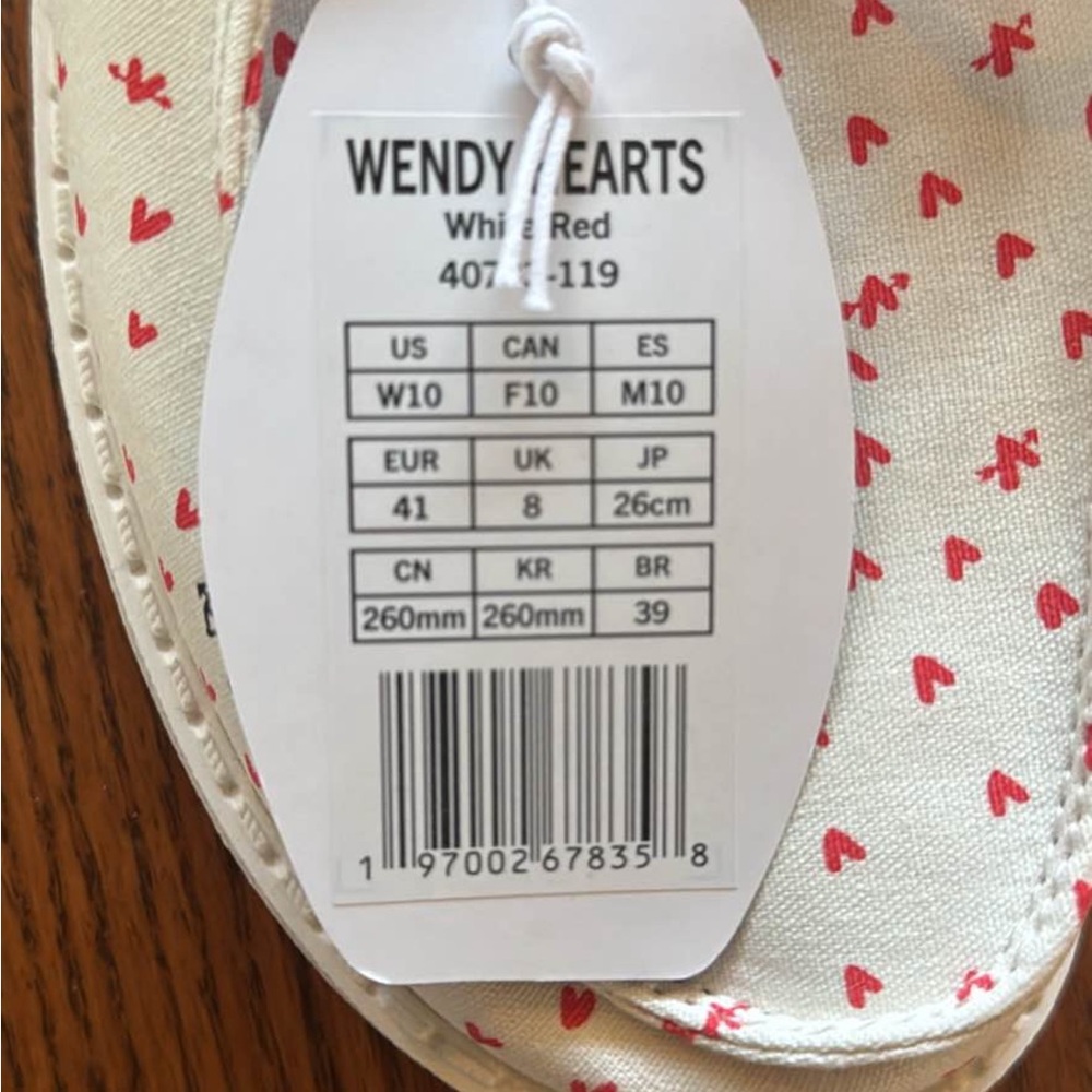 Hey Dude Wendy Hearts Women’s Shoes, SZ 10 - Picture 6 of 6